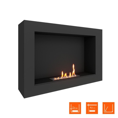 Биокамин SteelHeat WALL ONE 800 LITE черный SteelHeat